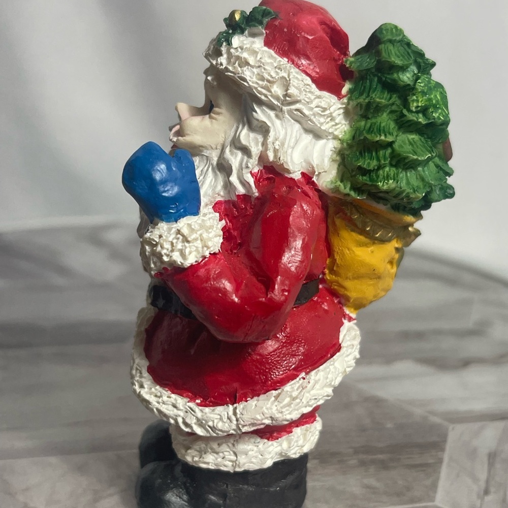 Vintage Festive Santa Claus Figurine Hand Painted Christmas Holiday Decor - Picture 4 of 7